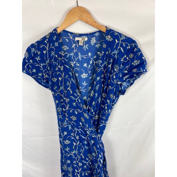 Amuse Society Maci Wrap Dress Blue Size Large - Picture 4 of 8